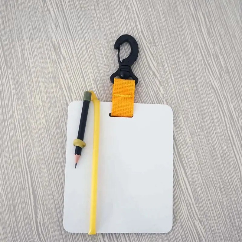 Diving Slate with Single Clip for scuba Diver Record and Communicate Under Water