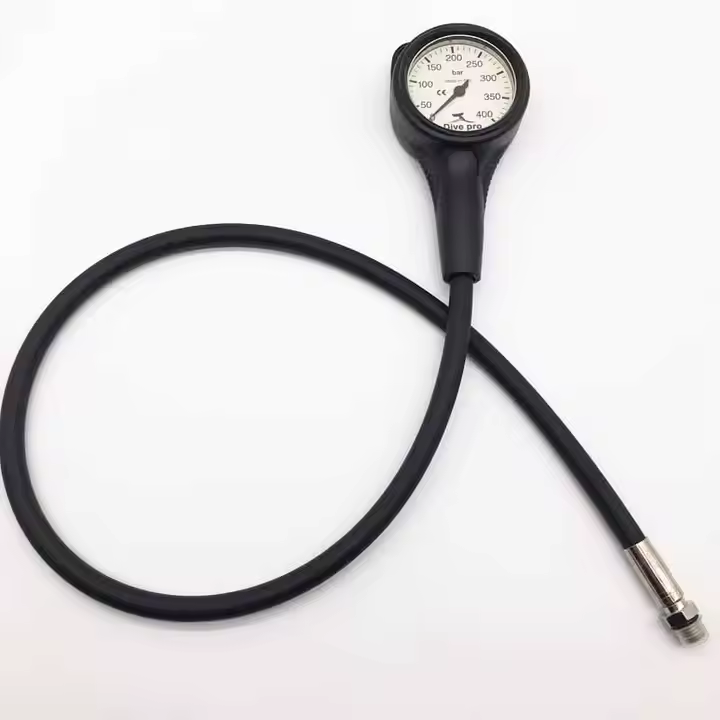 Single Diving Pressure Gauge with 80cm High Pressure Hose