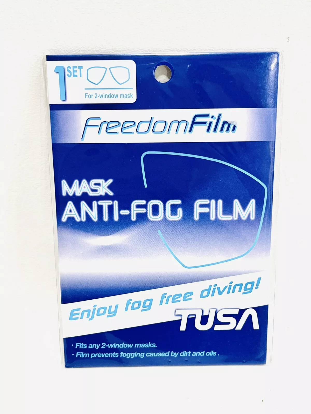 TUSA Freedom Film Anti Fog Film, Fits Any Mask For 2 Window